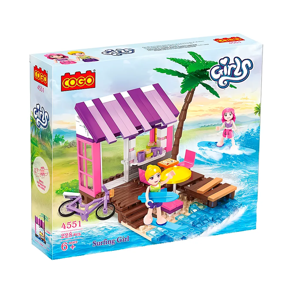 Blocos de Montar Cogo 4551 Surfing Girl 228 Peças
