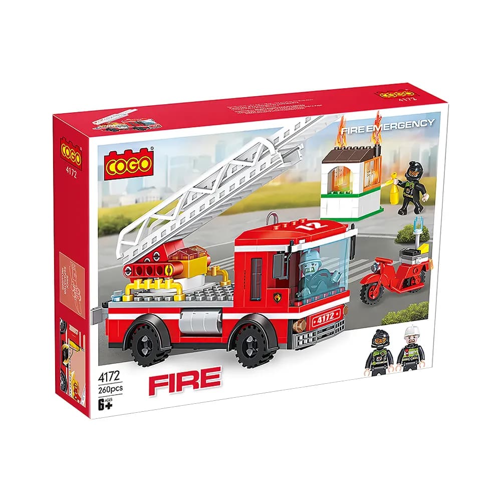 Blocos de Montar Cogo Bombero 4172 260 Peças