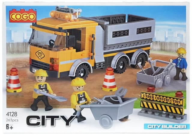 Blocos de Montar Cogo City Área Construção 4128 (263 Peças)