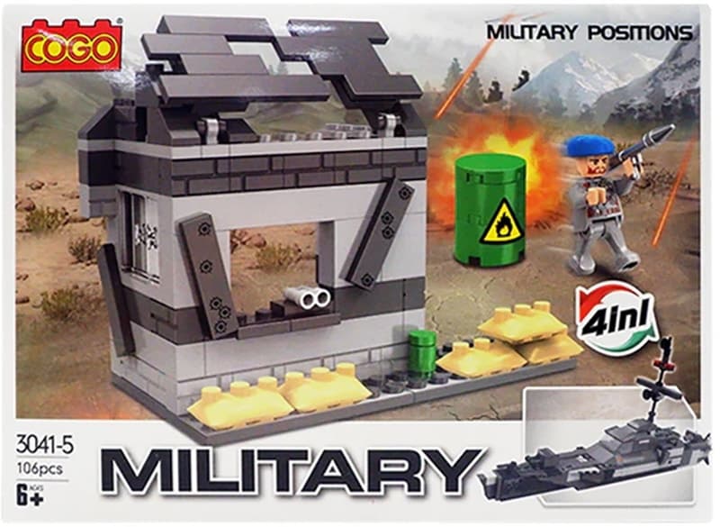 Blocos de Montar Cogo Military 4 In 1 Military Position 3041-5 - (106 Peças)