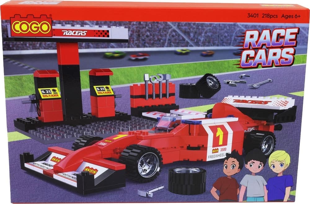 Blocos de Montar Cogo Race Cars F1 - 3401 (218 Peças)