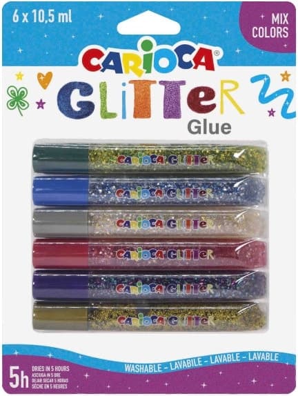 Cola Glitter Carioca Glitter Glue - 42112 (6 Cores)