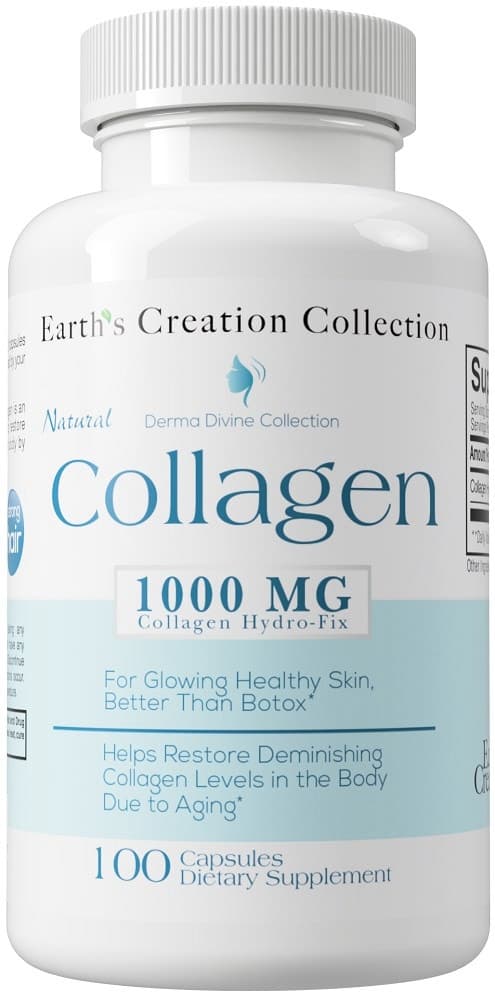 Colágeno Earth's Creation Dermadivine Collagen 1000MG 100 Cápsulas