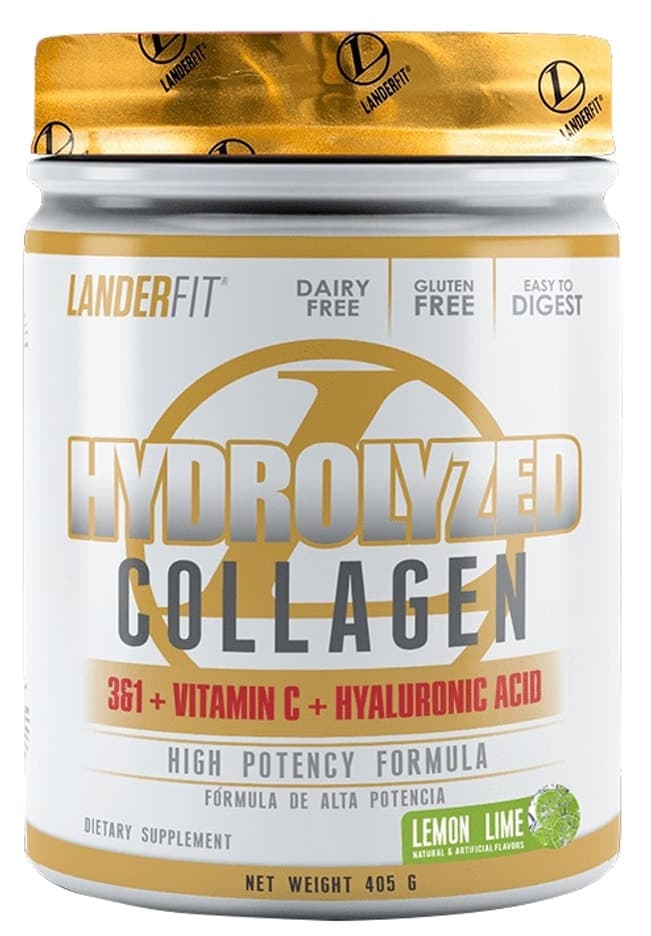 Colágeno Landerfit Hydrolyzed Collagen Limão e Lima - 405G