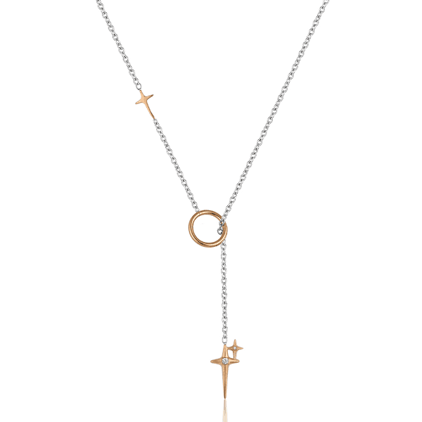 Colar Feminino Daniel Klein Dkj.15.20002-4 Prata/Rose Gold