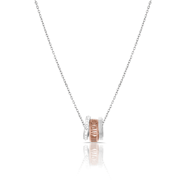 Colar Feminino Daniel Klein Dkj.2.4001-2 Prata/Rose Gold