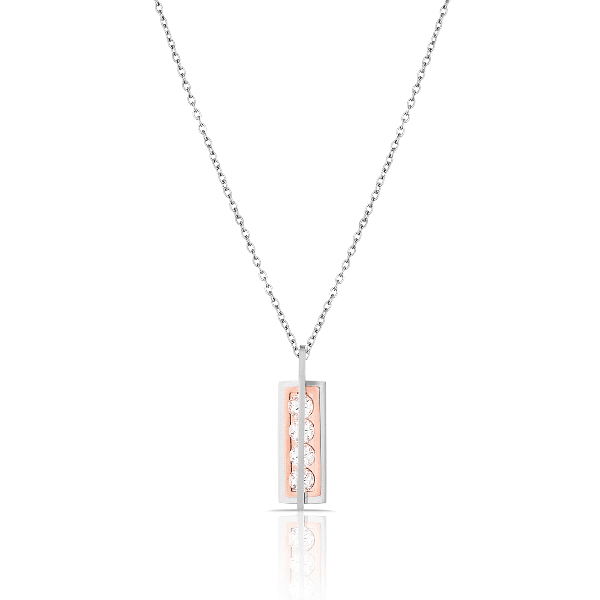 Colar Feminino Daniel Klein Dkj.2.4006-2 Prata/Rose Gold