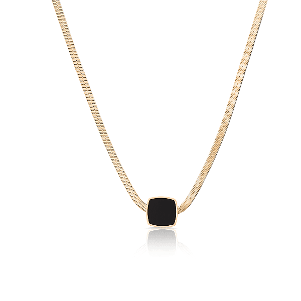 Colar Feminino Daniel Klein Dkj.2.4008-2 Dourado/Preto