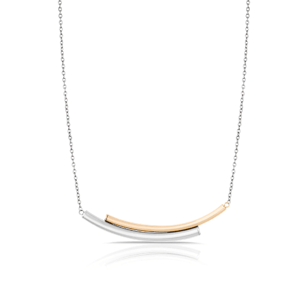 Colar Feminino Freelook Frj.3.6002-2 Em Aço Inoxidável Prata e Dourado