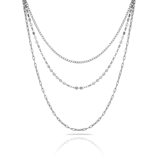Colar Feminino Freelook Frj.3.6004-1 Em Aço Inoxidável Prata