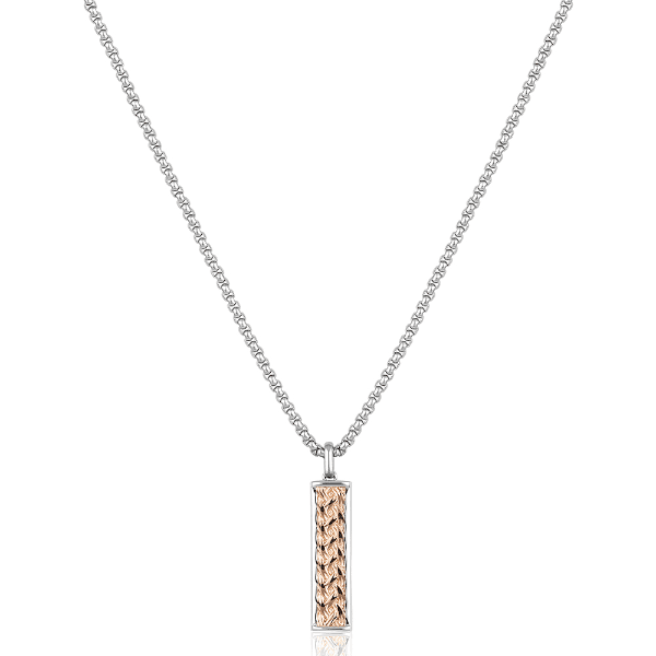 Colar Masculino Daniel Klein Dkj.15.20001-4 Prata/Rose Gold