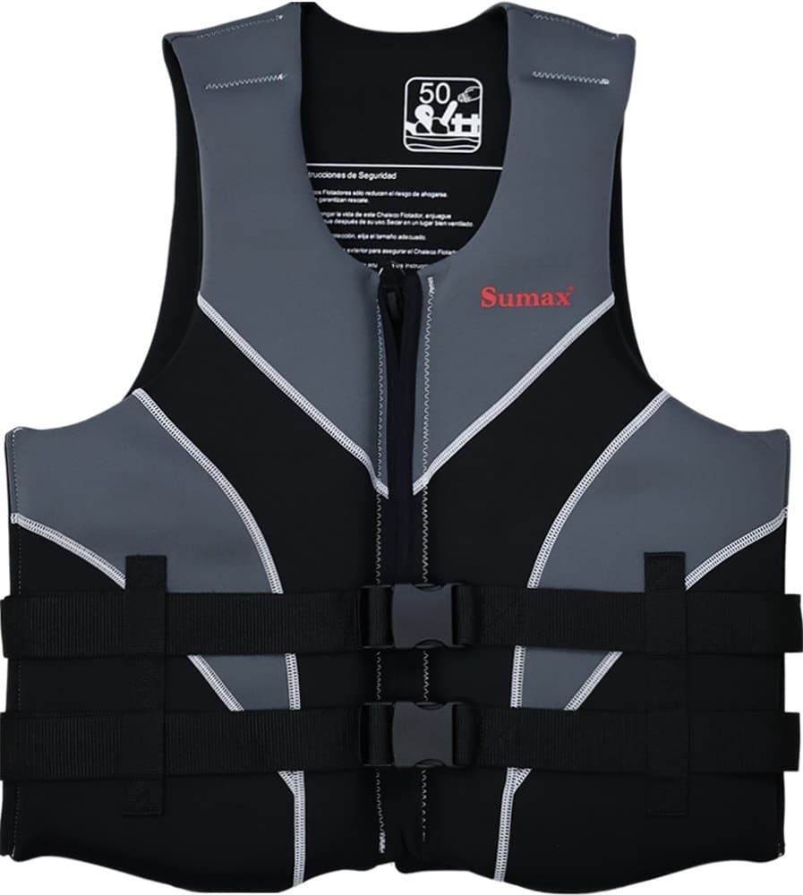Colete Salva-vidas Sumax Nps Tamanho L 60-90Kg Preto/Cinza