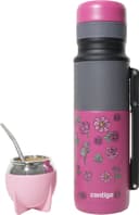 Anúncio: Combo Matero Contigo Garrafa Térmica 1.18L + Cuia + Bomba - Fúcsia