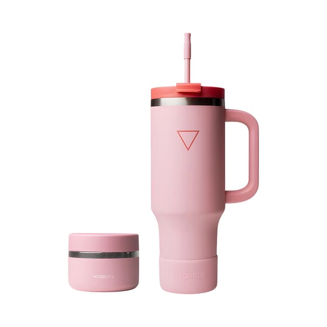Combo Garrafa Térmica Sunbeam Hydrate 1L + Garrafa Térmica Foodflask 355ml Rosa