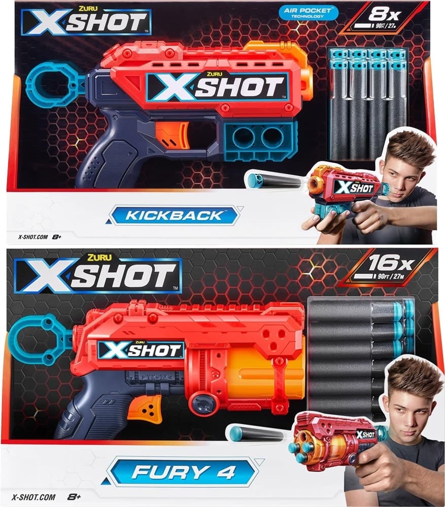 Brinquedo de Controle Remoto Zuru X-Shot Fury + Kickback - Zucom50871