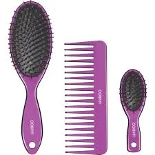 Kit Escova e Pente Conair 95100Z Mango Translúcido Violeta