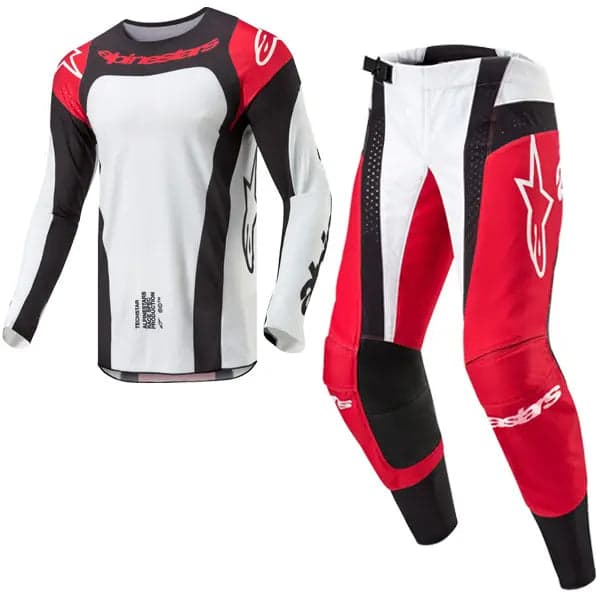 Conjunto Alpinestars Techstar Ocuri Mars Red White Black Xxl