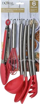 Anúncio: Conjunto de Utensílios Doral - Vermelho (6 peças)