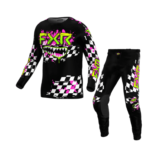Conjunto Fxr Youth Clutch Preto/Azul/Rosa Tamanho S