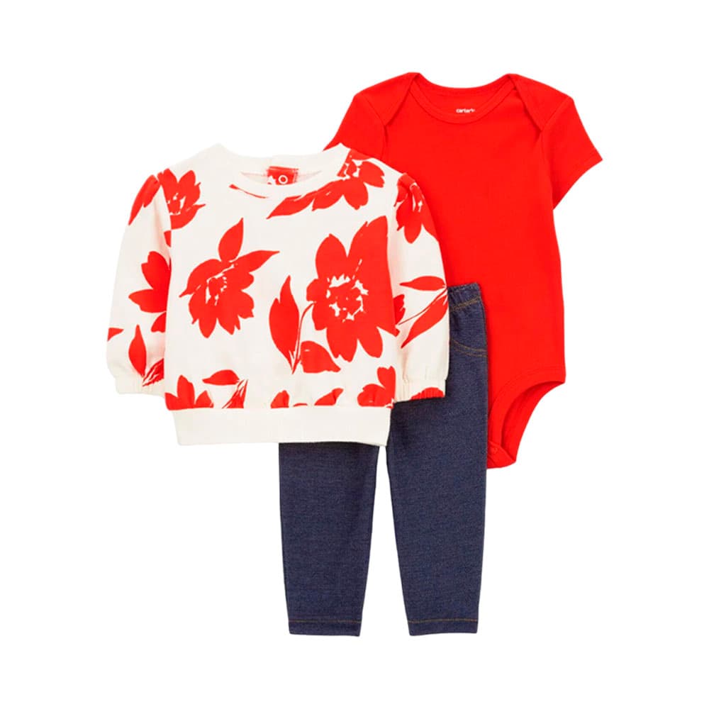Conjunto Infantil Carter's 3 Peças Menina