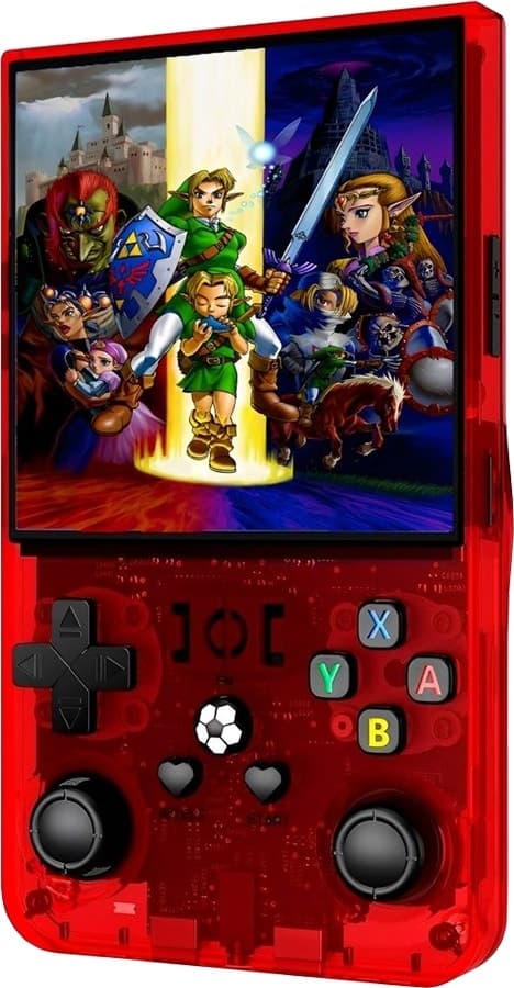 Console de Jogos Portátil Sjgam R36 Max Vermelho