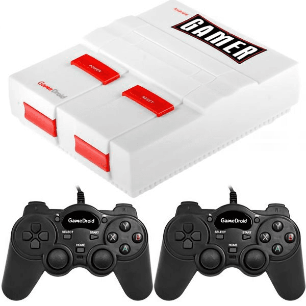 Console Gamer Game Box com 2 Controles Branco/Vermelho