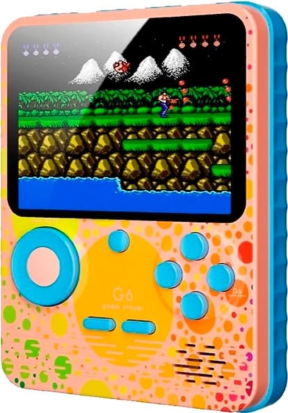 Console Game Box G6 666 Jogos Em 1 - Rosa/Azul