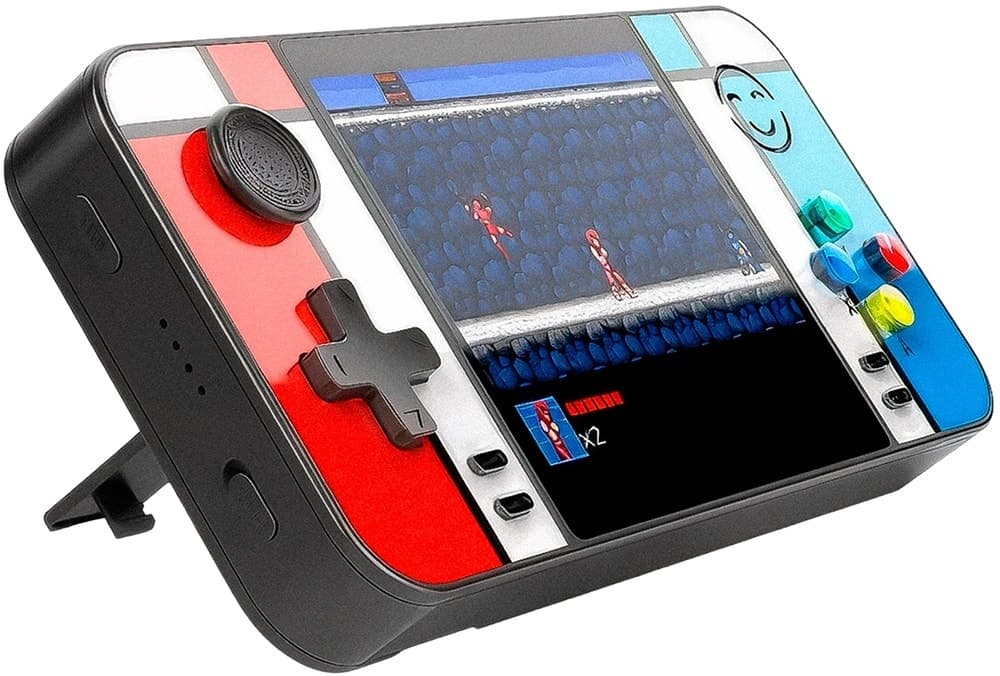 Console de Jogos Rpc D41 500 Em 1 + 2 Controles - Neon Preto