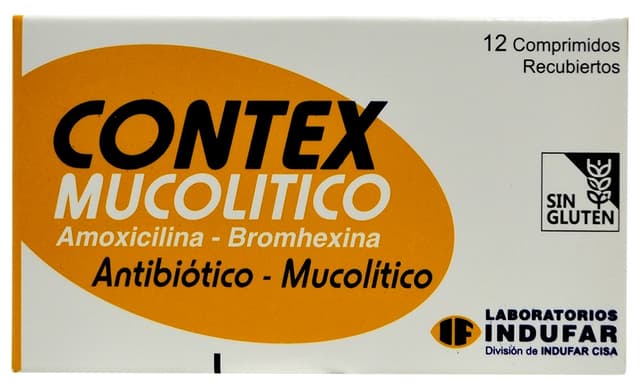 Amoxicilina Mucolítico Contex (12 Comprimidos)