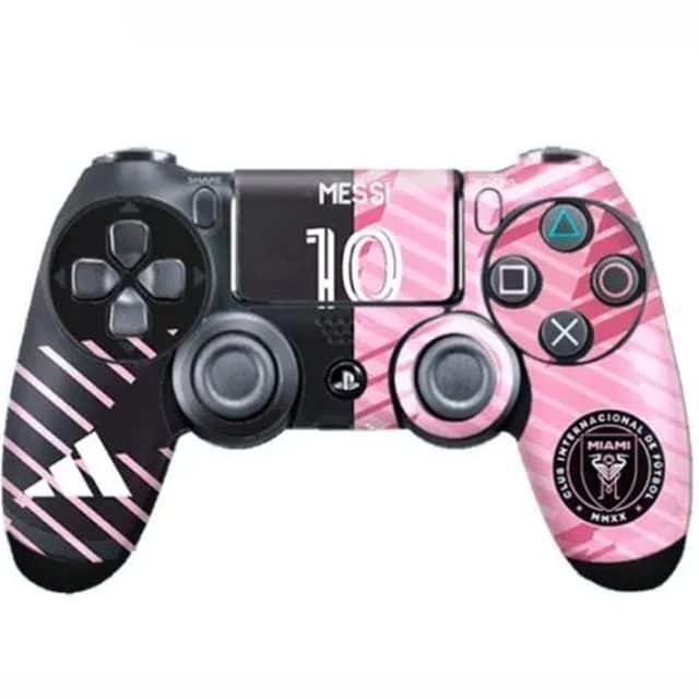 Controle Ps4 Dualshock Messi Inter Miami Preto/Rosa