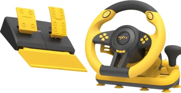Volante de Corrida Pxn V3Pro Amarelo/Preto