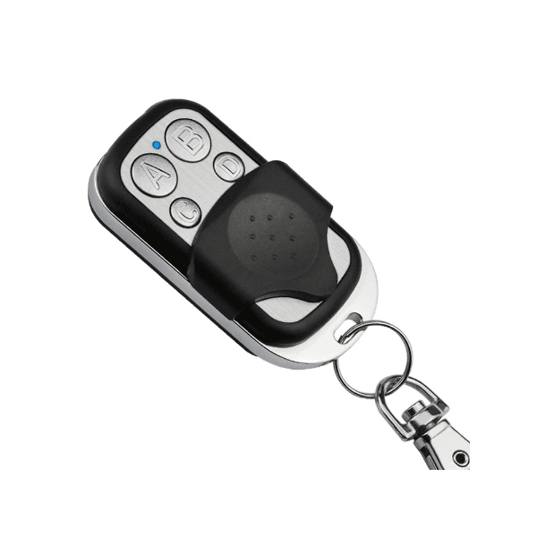Controle Remoto 4 Botões RF433MHz Código Fixo Longo Alcance Automação Portão Módulo Relé 4Life Prata/Preto