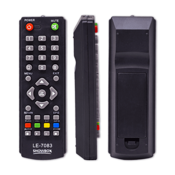 Controle Remoto para Receptor Showbox Le-7083 Preto