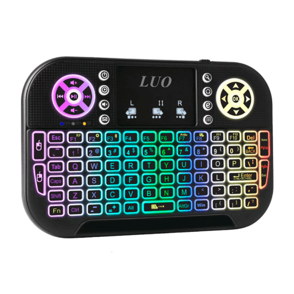 Controle Remoto Luo Lu-I15 Universal Air Mouse Teclado Bluetooth 5.0 2.4Ghz Preto