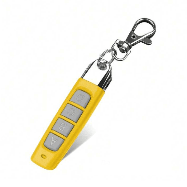 Controle Remoto Wireless 4Life Modelo A Rf433 Com 4 Botoes Para Portao Duplicador Copiador Alarme Amarelo/Prata