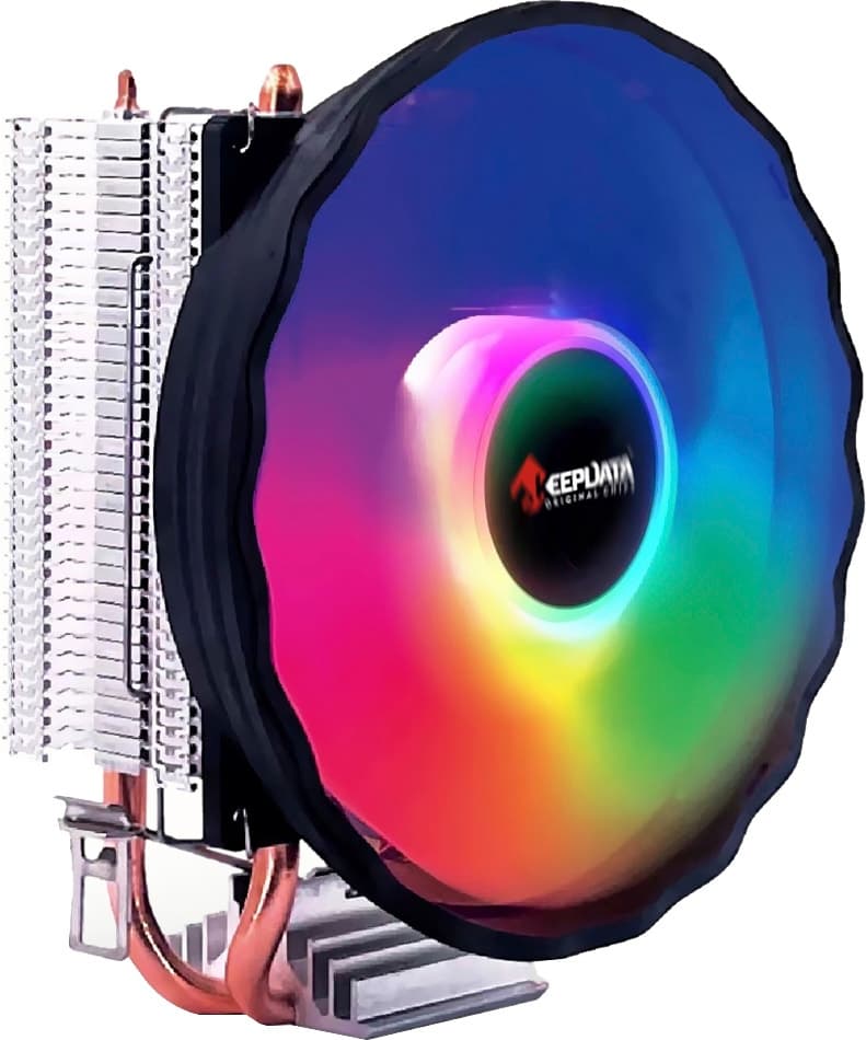 Cooler para Cpu Keepdata Kd-P2RGB Universal Intel/AMD 2 Heat Pipe