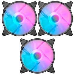Cooler para Gabinete darkFlash C6MS 14X14 LED RGB Preto - Kit com 3