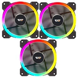 Kit 3 Coolers para Gabinete Darkflash Dr12 Pwm Aura Spectrum 120MM Argb