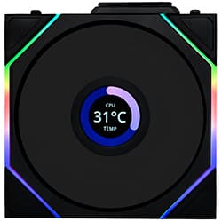 Cooler para Gabinete Lian Li Uni Fan Tl Wireless LCD 120 Black Reverse Blade 12X12 Argb - Preto