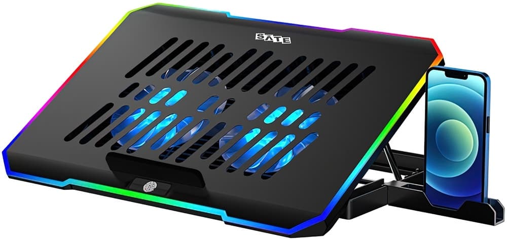 Cooler para Notebook Satellite A-Cp42 17" LED RGB Preto