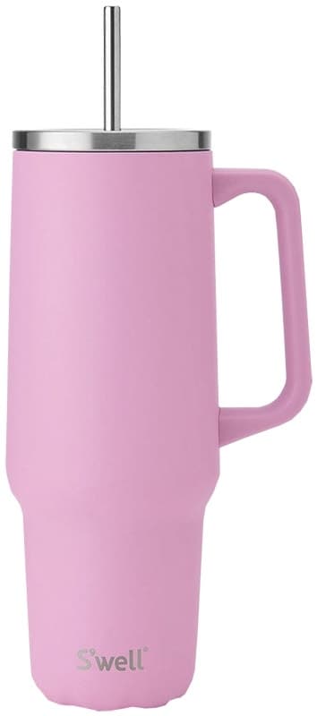 Copo Térmico com Canudo S'well Tumbler Xl 1180mL - Rosa Hidrangea