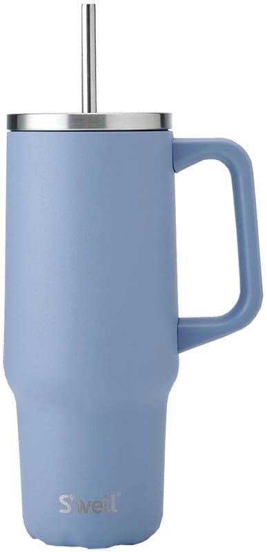 Copo Térmico com Canudo S'well Tumbler Xl 880mL - Hidrangea Blue