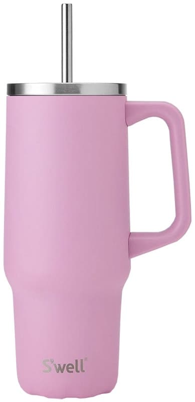 Copo Térmico com Canudo S'well Tumbler Xl 880mL - Hidrangea Pink