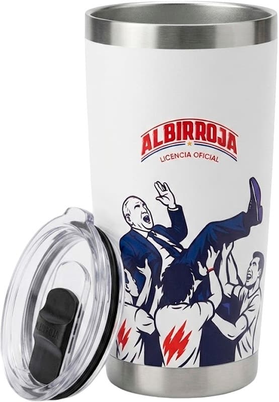 Copo Térmico Hydrate Albirroja Fan Legends Edition 591mL Branco-Azul