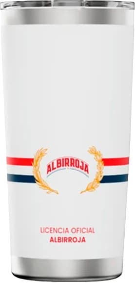 Copo Térmico Hydrate Albirroja Fan Stripes Edition 591mL Branco-Vermelho