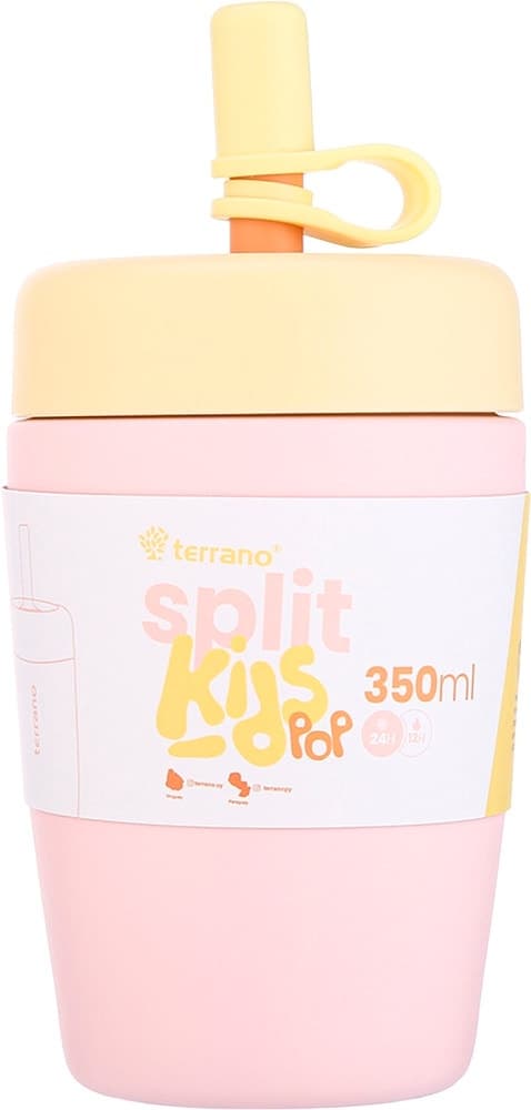 Copo Térmico Terrano Split Kids 350ml Rosa
