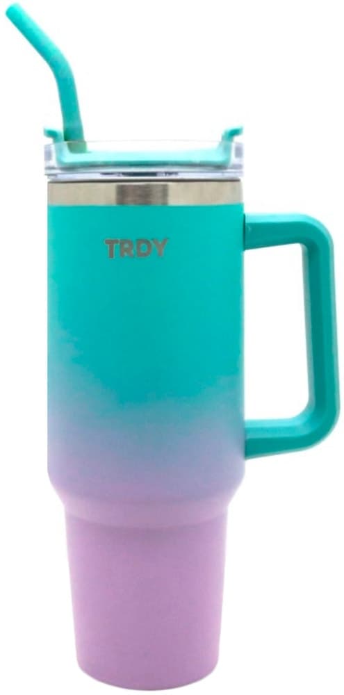 Copo Térmico Trendy 1.2L Aqua/Rosa