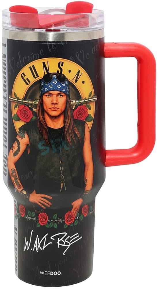 Copo Térmico Weedoo Guns N' Roses W. Axl Rose (1.2L) Preto/Vermelho