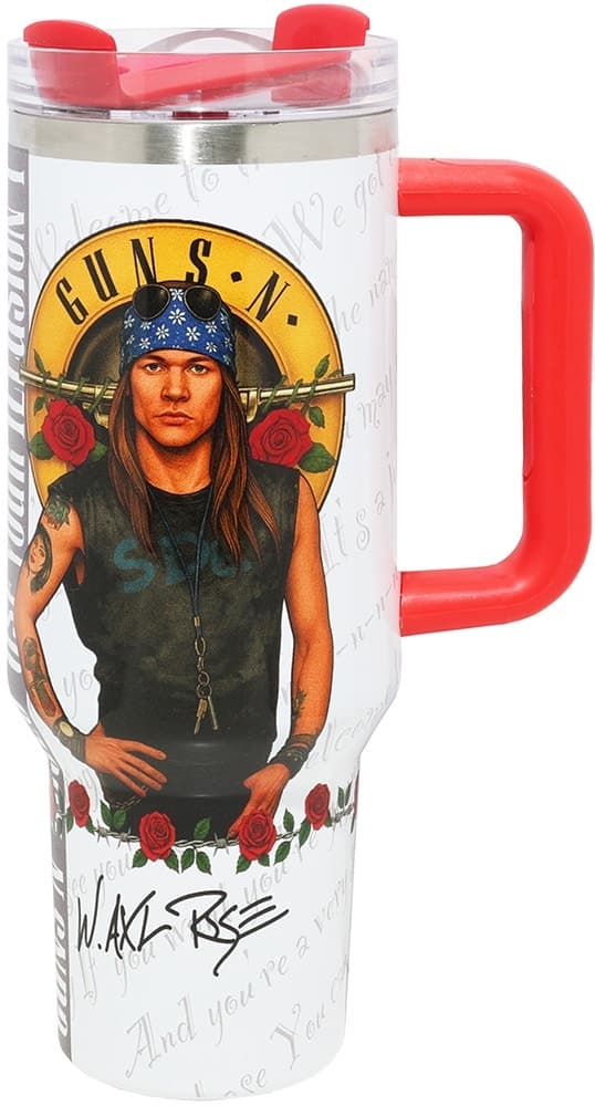 Copo Térmico Weedoo Guns N' Roses W. Axl Rose (1.2L) Branco/Vermelho