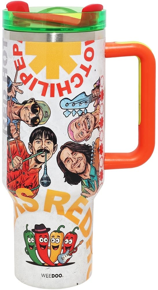 Copo Térmico Weedoo Red Hot Chili Peppers 1.2L Branco/Laranja